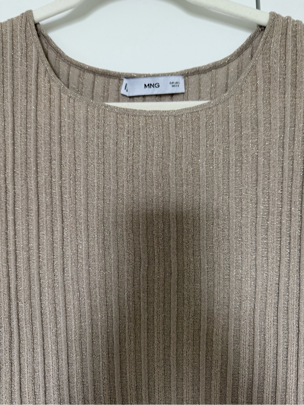 Mango Taupe Ribbed Knit Two-Piece Set - Picture 3 of 6